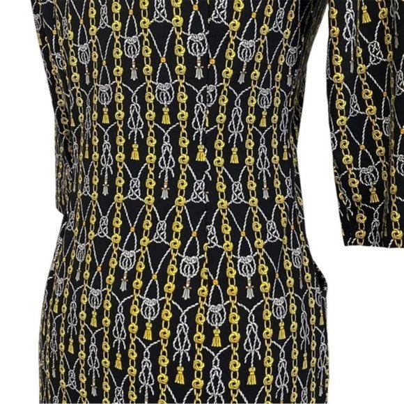 J. McLaughlin Rope Tassel Knot Chain Catalyst Dress Women's Size Medium Catalina - Picture 8 of 14